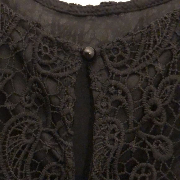 BLACK CROCHET ROMPER SHORTS - Picture 5 of 6